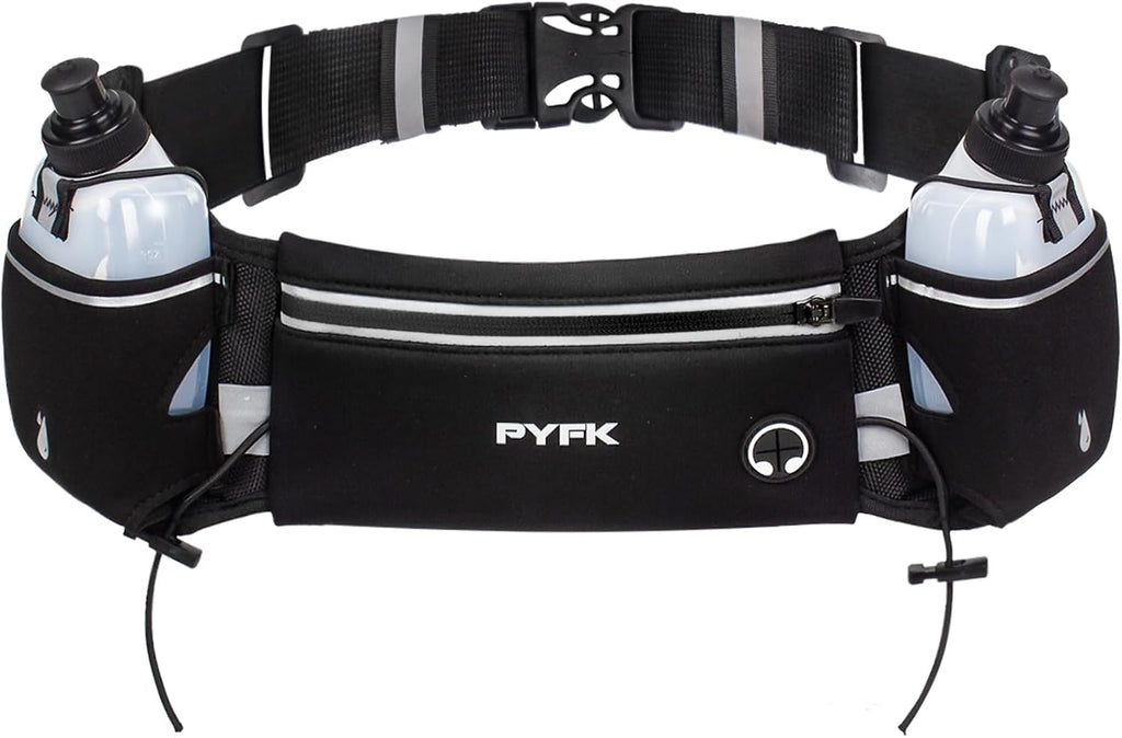 Running Belt with Water Bottles, Hydration Belt for Men and Women, Water Bottle Holder Running Pouch Water Belt