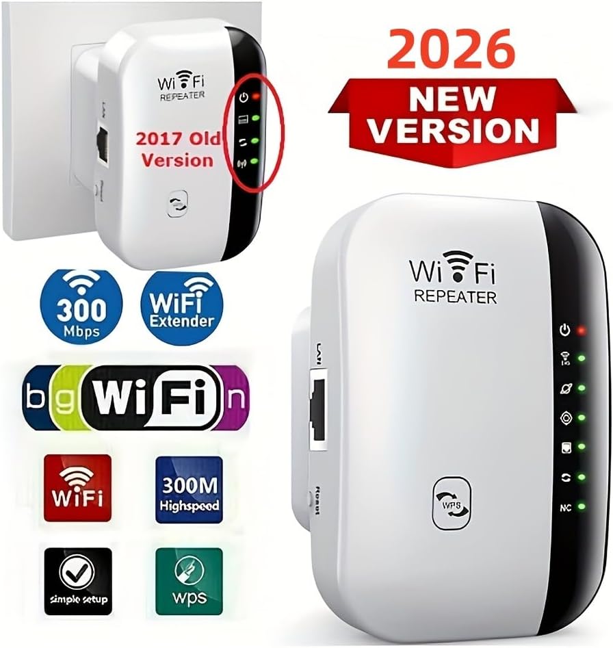 WiFi Extender, Generation WiFi Booster, Internet Booster with Ethernet Port, WiFi Range Extender, Covers Up to 5000