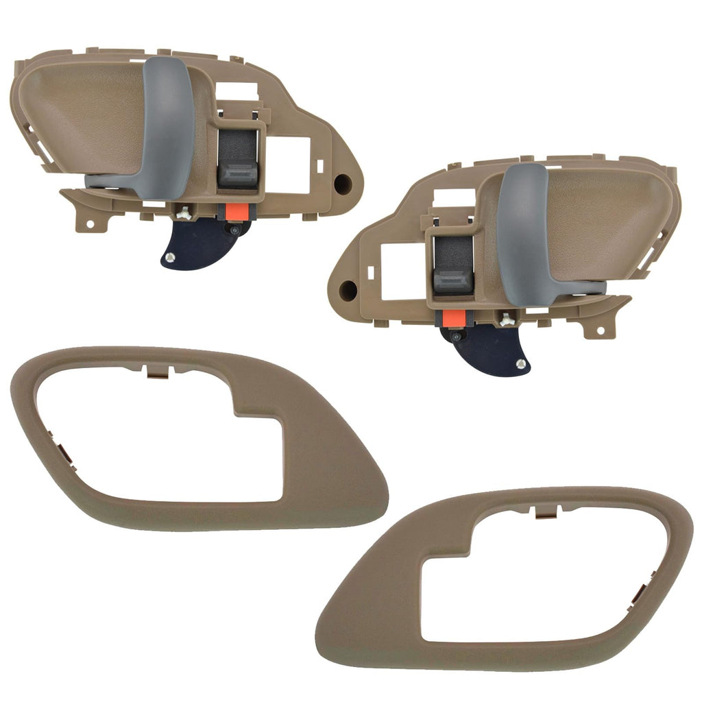 TRQ Interior Door Handle & Bezel Kit Tan