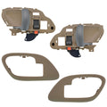 TRQ Interior Door Handle & Bezel Kit Tan