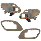 TRQ Interior Door Handle & Bezel Kit Tan