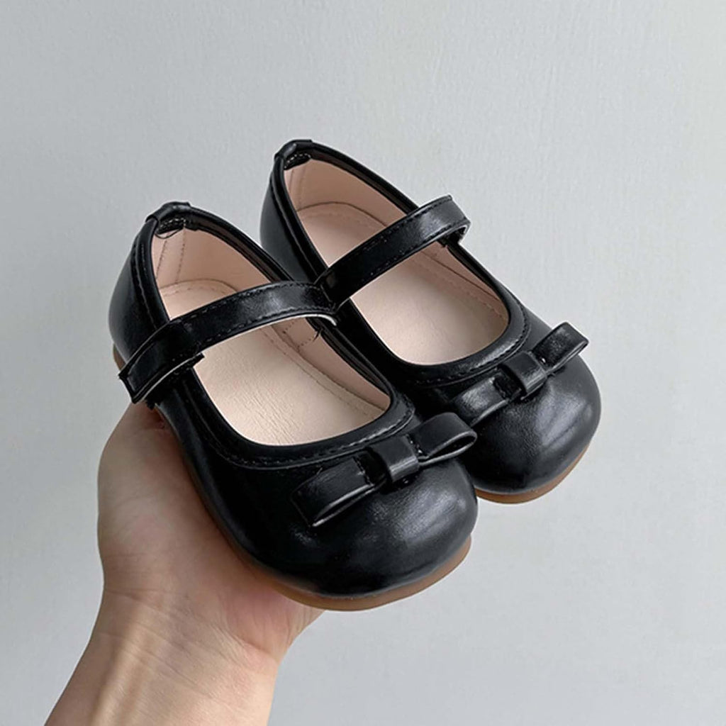 Girls Mary Jane Shoes School Uniform Flats Dress Shoes Church (Little/Big Kids) Easy On PU Ballet Flat Shoe