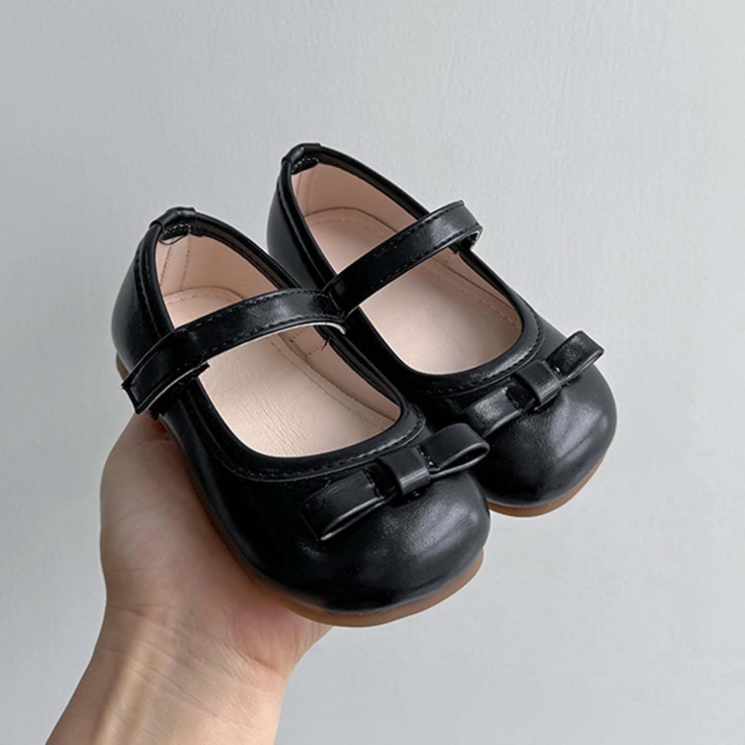 Girls Mary Jane Shoes School Uniform Flats Dress Shoes Church (Little/Big Kids) Easy On PU Ballet Flat Shoe