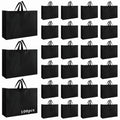 100 Pcs Pink Shopping Bags Bulk with Handles, 16"x 12"x 6"