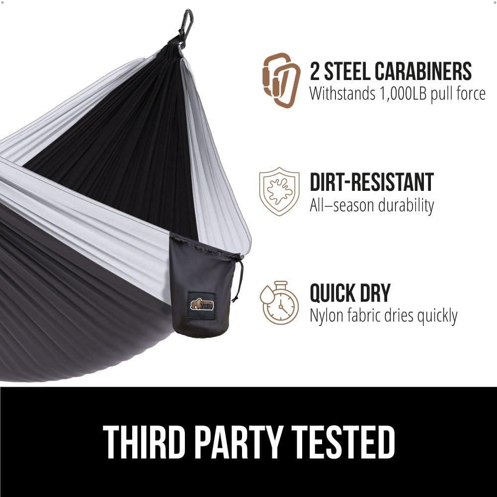 Durable Camping Hammock with Heavy Duty Tree Straps, Portable Hammocks for Outside, Easy to Use Travel Swing Chair