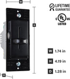 Legrand LS Series 450W LED Dimmer Light Switch Single Pole Black 1 Pack