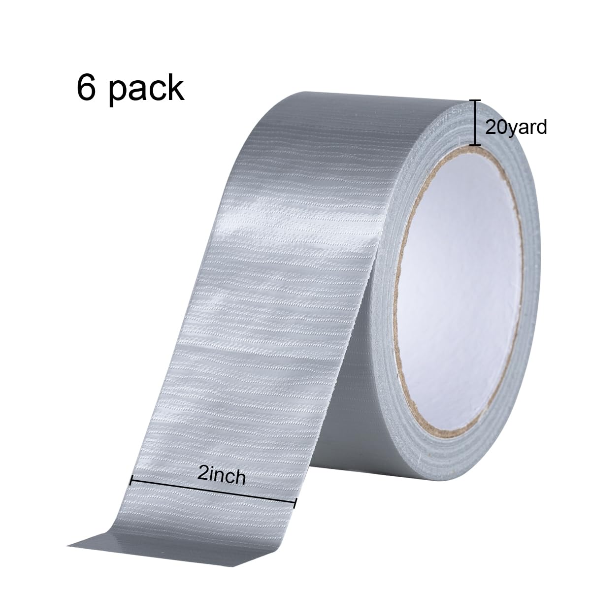 6 Pack Duct Tape Heavy Duty Waterproof Strong 120 Yards x 2 Inch Total