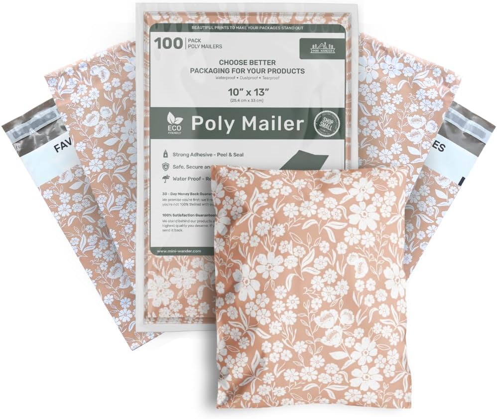 Poly Mailers 10x13 Inch 100 Pack Medium Shipping Bags Strong Thick Mailing Envelopes | Self Sealing Adhesive |