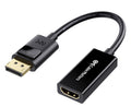 DisplayPort to HDMI Adapter, Unidirectional DP to HDMI | Full HD, 7.1 Audio, Gold-Plated