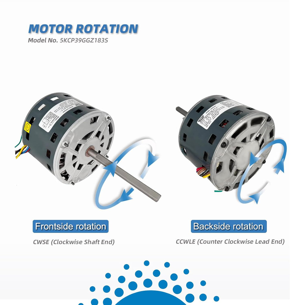 5KCP39GGZ183S Blower Fan Motor Replaces Carrier Bryant Payne5KCP39GGS335S