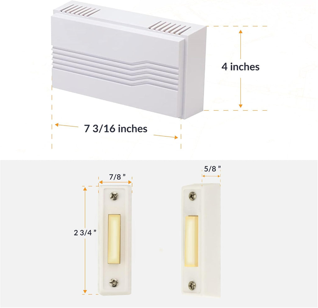Hardwired Chime Kit with 16-Volt/30VA Transformer and Surface-Mount White Button