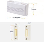 Hardwired Chime Kit with 16-Volt/30VA Transformer and Surface-Mount White Button