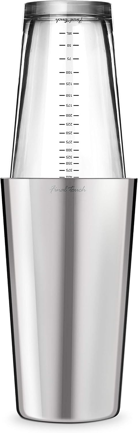 Double-Wall Boston Shaker Tin & Glass Set, 2-Piece, 27 oz