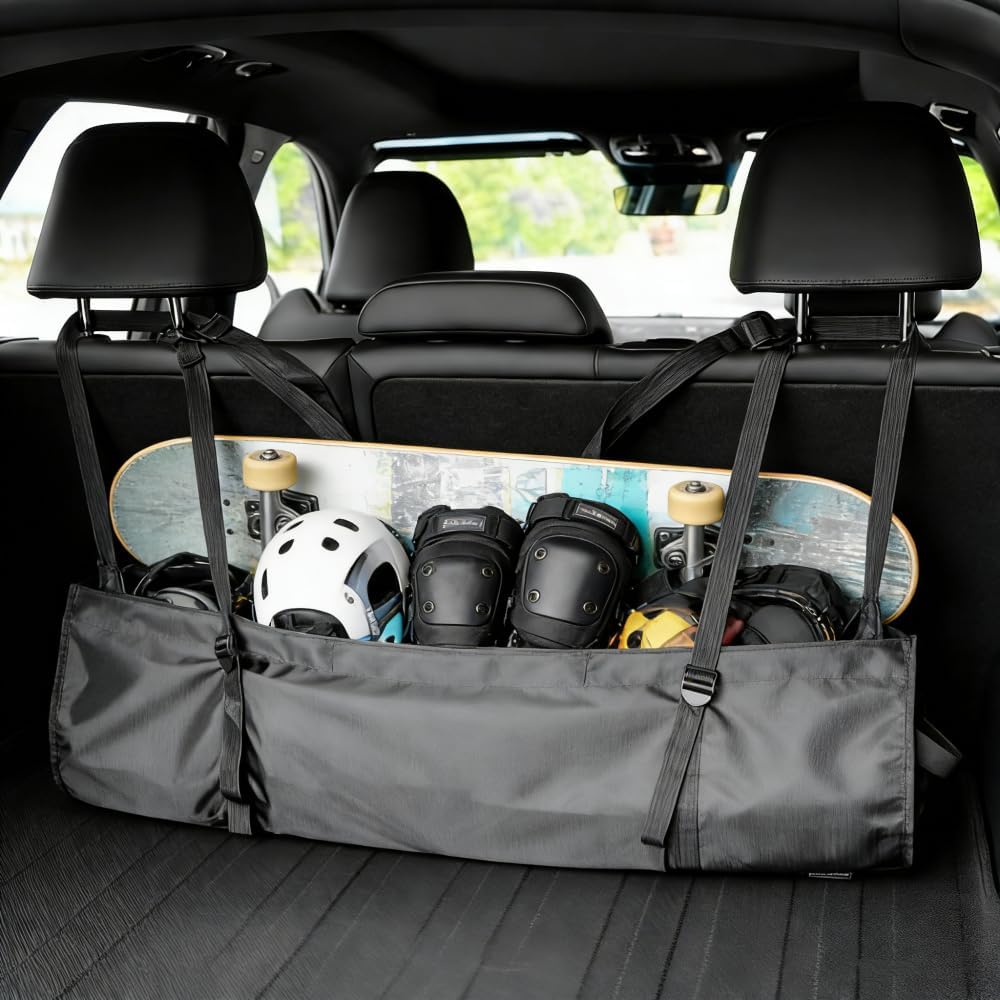 Car Trunk Organizer, Backseat Hanging Large Storage Bag with Adjustable Straps, Wear-Resistant Car Organizers and