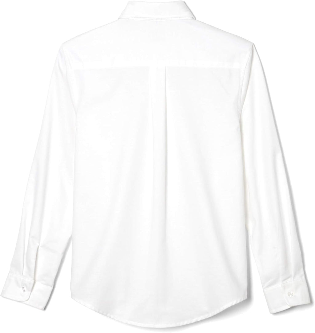 Boys Long Sleeve Oxford Shirt (Standard & Husky), White, 16