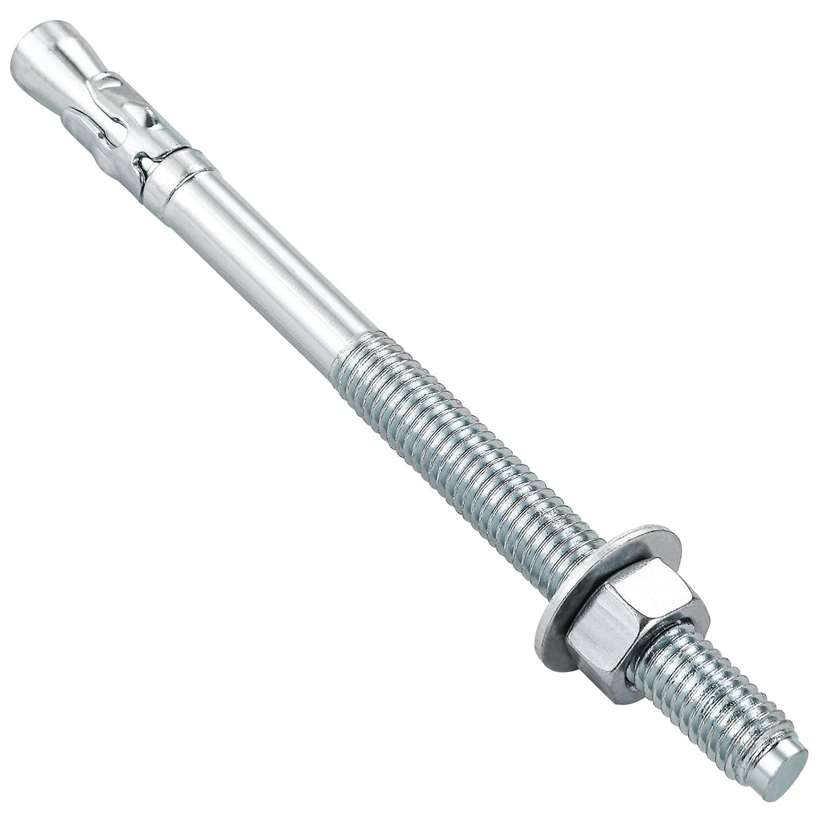 Wensilon 1/4"x4" Wedge Anchors for Concrete, Zinc-Plated, 10 PCS