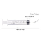 8 Pcs Syringe Dental Irrigation Syringe with Curved Tip