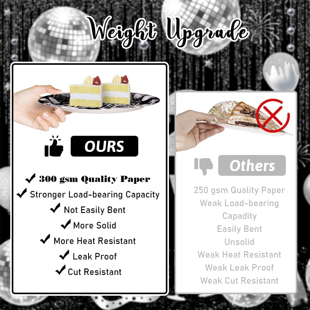 194pcs Happy New Years Eve 2026 Party Decorations for New Year Party Plates, Cup, Napkin, Tablecloth, Tableware