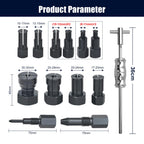 13pcs Blind Hole Collet Bearing Puller Set, Internal Bearing Extractor Puller Kit Slide Hammer Bearing Puller Set