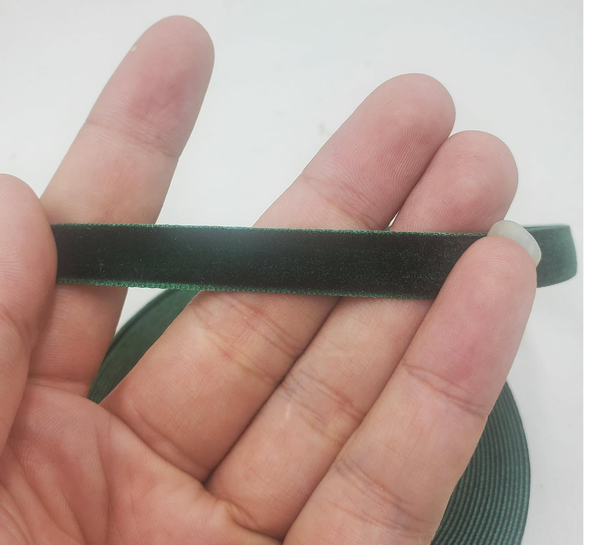10 Yards Dark Green Velvet Ribbon