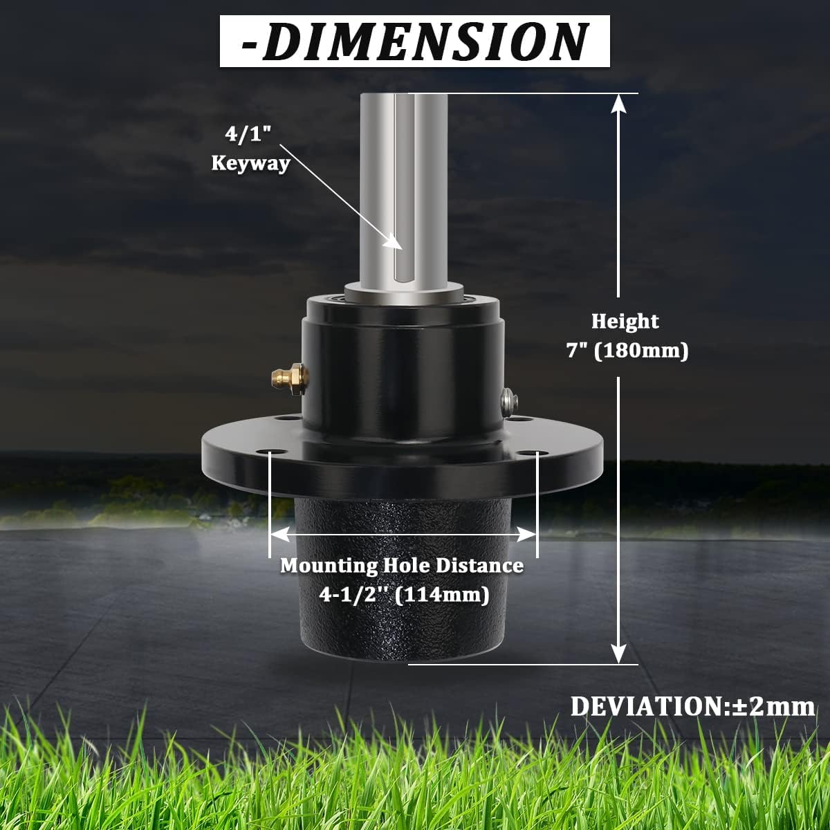 3pcs Spindle Assembly Replaces SCAG 46020 461663 46400 46631 Ferris 1530301 Fit 48" 52" 61" Lawn Mower Deck with Zerk Fitting