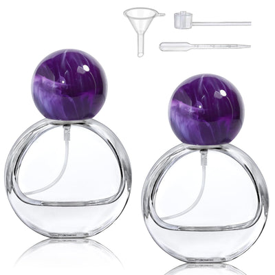 2 Pack 25ml Glass Spray Bottle Perfume Atomizer,Refillable Perfume Spray Bottles, Empty Portable Perfume Mist Spray
