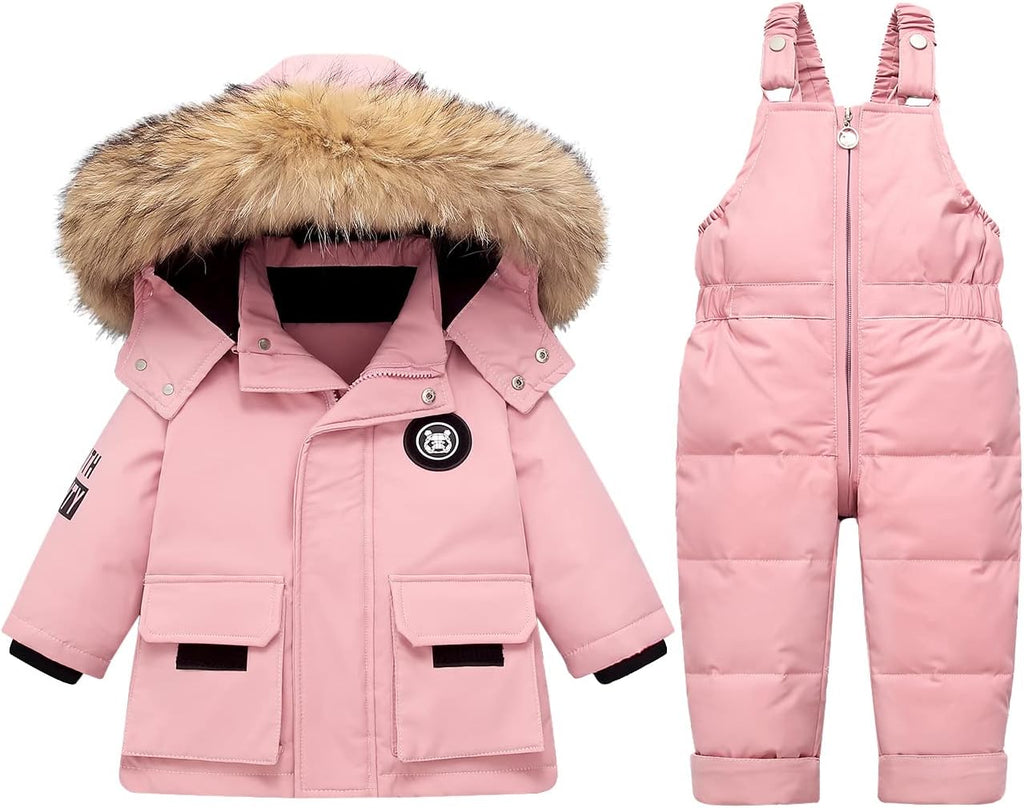 Boy Snow Pant And Jacket Toddler Girl Snowsuit Winter Clothes Snow Bib Kid Coat