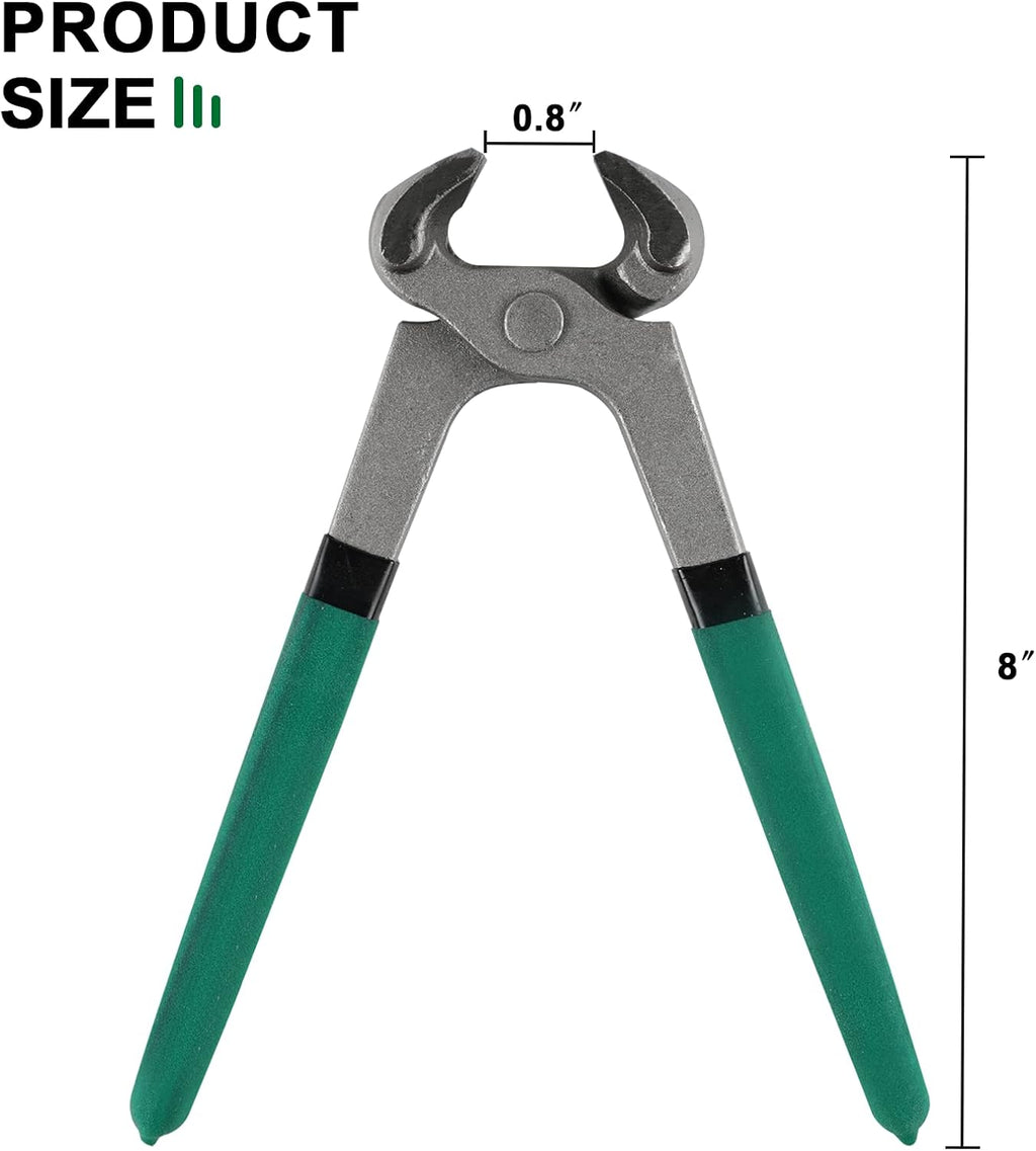 Goats Hoof Nipper 8" Carbon Steel Farrier Tool Multi-Purpose Hoof Trimmers with Plastic Grips for Cattle Sheeps Horses