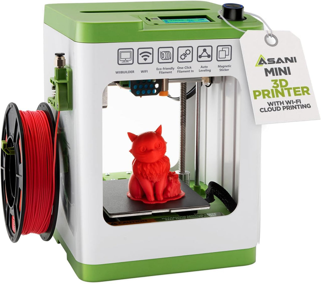 Fully Assembled Mini 3D Printer for Kids and Beginners - Complete Starter Kit with Auto Leveling 3D Printing Machine