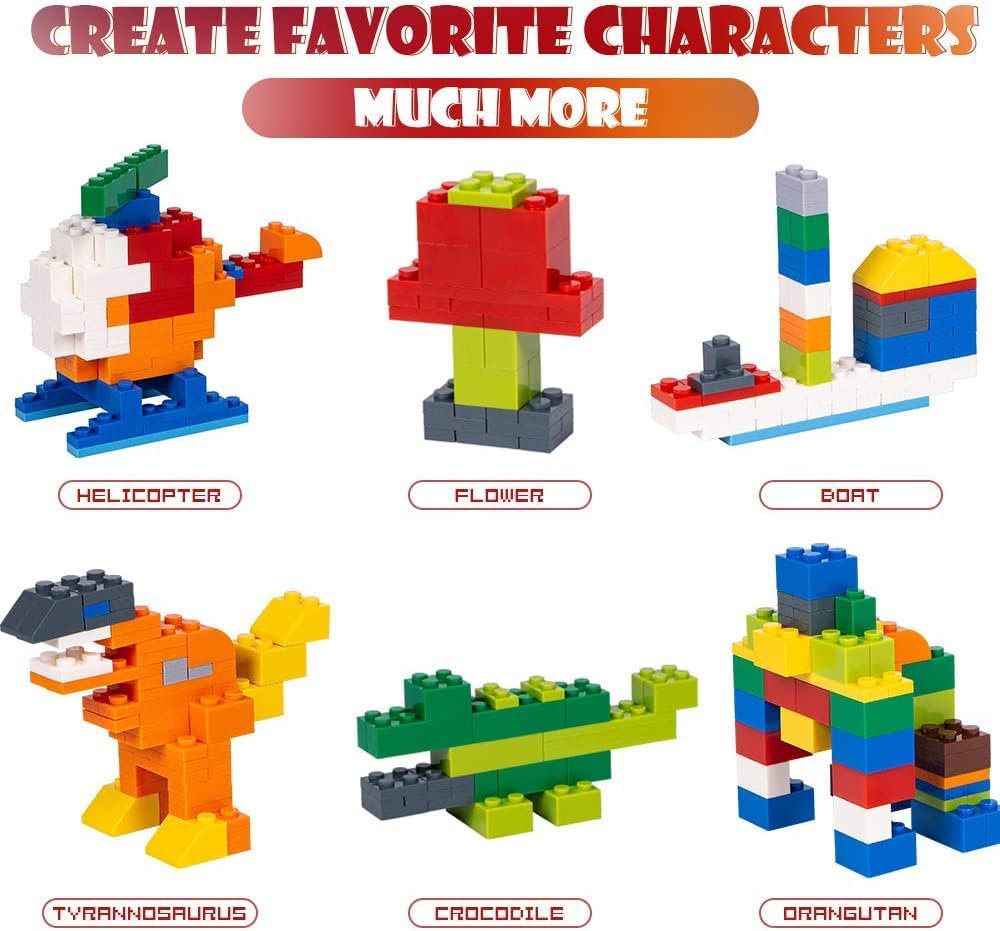 Classic 1500 Pieces Building Bricks Kit Basic Brick Set for Kids Creative Play, Compatible with All Major Brands