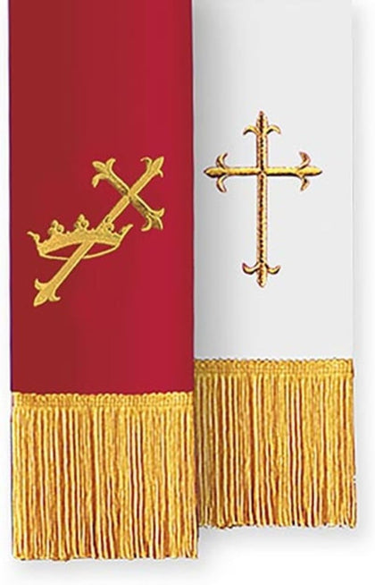 Red and White Three-Piece Parament Set Catholic Church Supplies Indoor Outdoor Party Table Cloths
