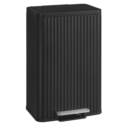 Trash Can, 13 Gallon (50 L) Garbage Can for Kitchen, with Lid, Pedal, and Removable Inner Bucket, Soft Close