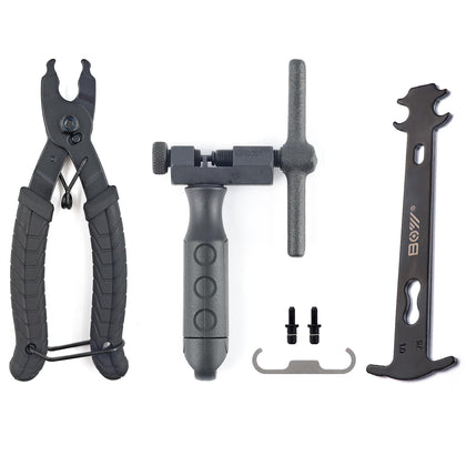 Universal Bike Chain Tool Set with Chain Breaker, Main Chain Pliers, Chain Checker for Road MTB Bike 1-12 Speed Chain