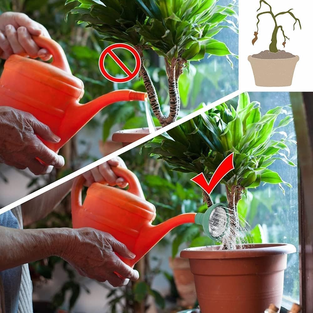 Green Garden Watering Can Sprinkler Head, Universal Rose Head Water Sprinkler Sprayer Fit All Can Rose Spout Cover