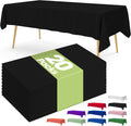 20 Pack Black Disposable Plastic Tablecloth 54x108 Inch