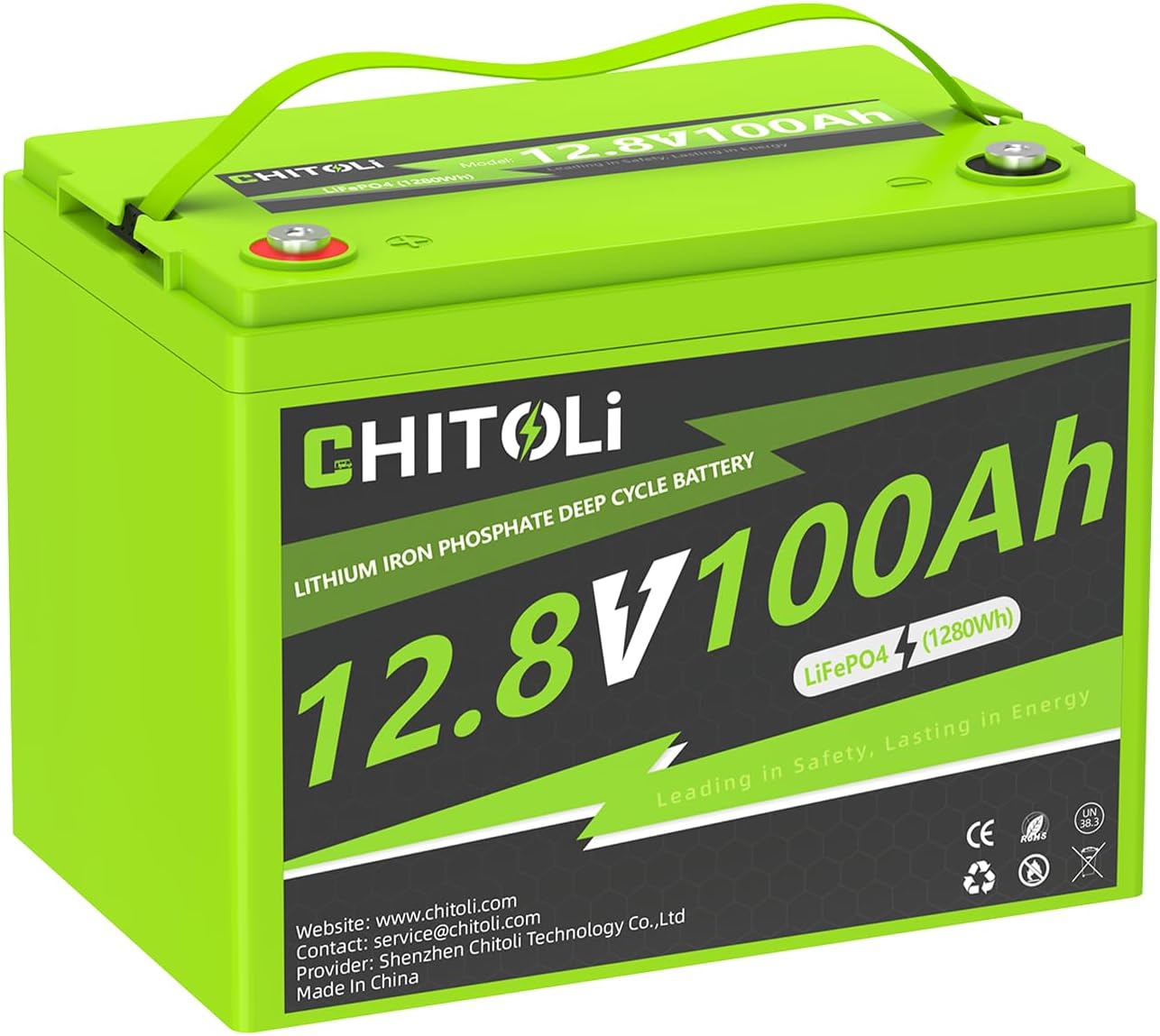 12V 100Ah LiFePO4 Battery, Built in100A BMS, 4000-15000 Deep Cycles, 10-year Lifetime for RV, Trolling Motor