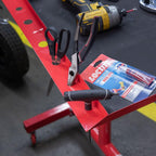 Distributors Inc Adjustable Rolling Work Table with Tool Drawer Workstation for Shops Garages and Warehouses