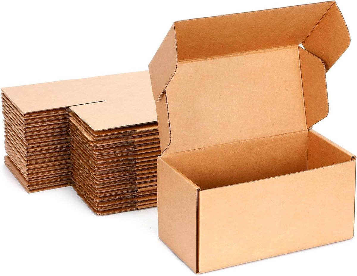 Kraft Brown Shipping Boxes 8x4x4 Inches, 20 Pack