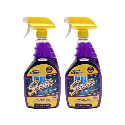 Glass Cleaner, Ammonia-Free Streak-Free Formula, 33.8 fl oz Spray Bottle, Safe for Windows, Mirrors & Glass Surfaces