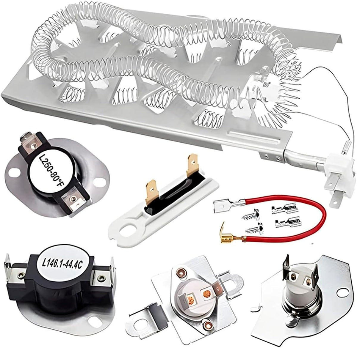 Upgraded Dryer Heating Element Replacement for Maytag MED8630HC0 MED8630HC1 MED8630HC2 MED8630HW0 MED8630HW1 MED8630HW2 MED9600SQ0 MED9700SB0 MED9700SQ0 MED9800TK0 MED9800TQ0 MEDB765FC0 MEDB765FW0