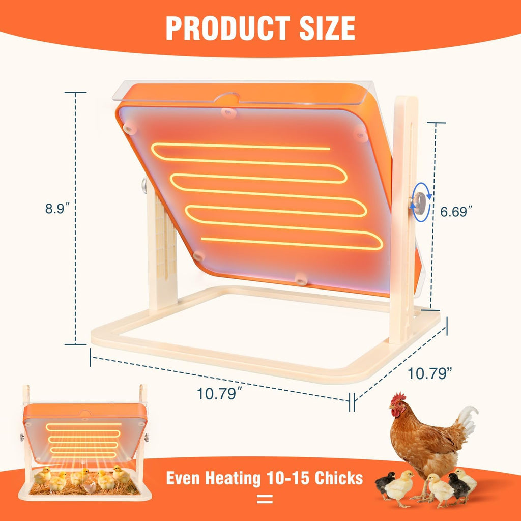Chicken Coop Heater, Chicken Heater for Chicken Coop Accessories, Brooder Plate for Chicks, Chick Brooder Heating