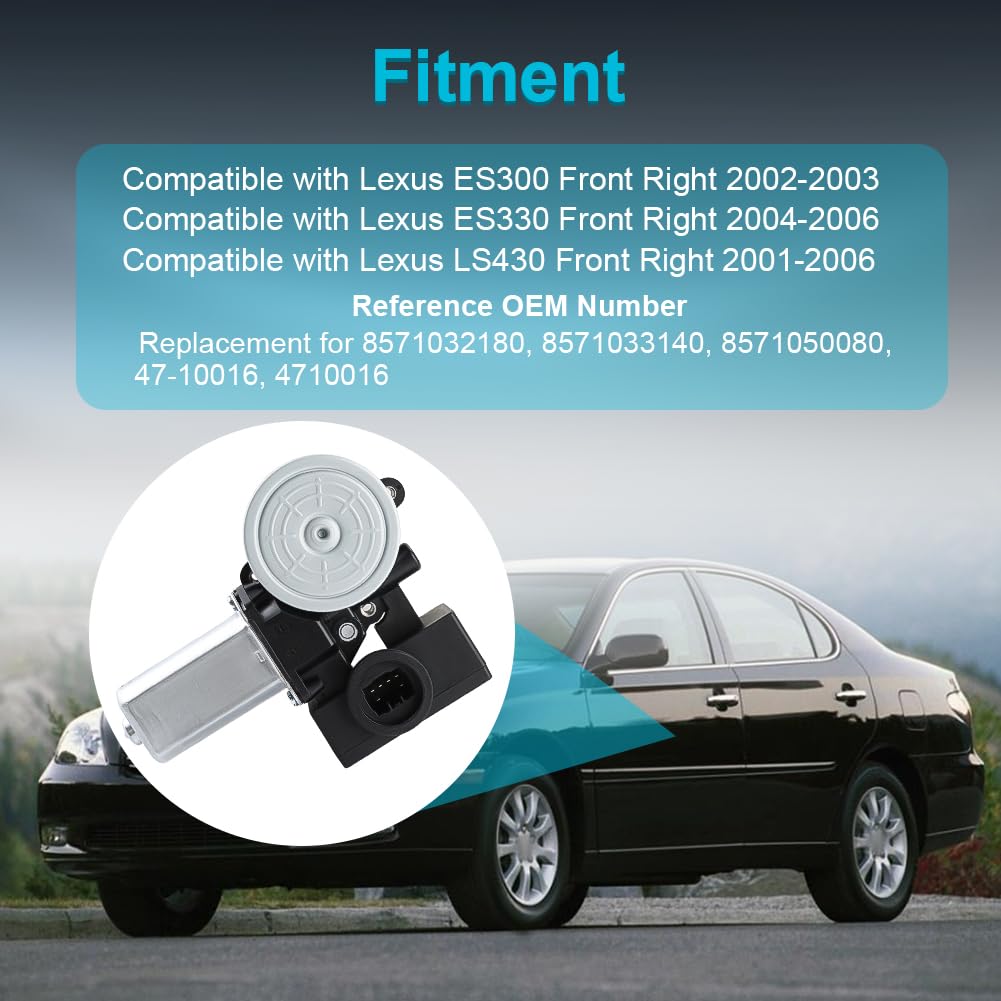 Power Window Motor Compatible with Lexus ES300 ES330 LS430 2001-2006