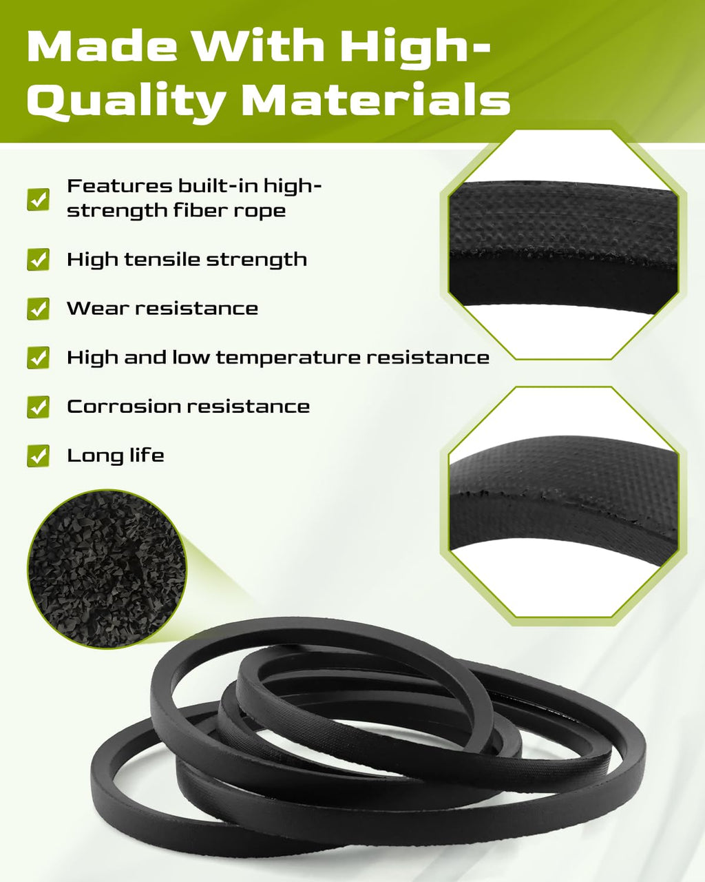 532408381 Blade Drive Belt for Husqvarna TS138 TS38 LTH18538 | Replacement Mower Deck Belt