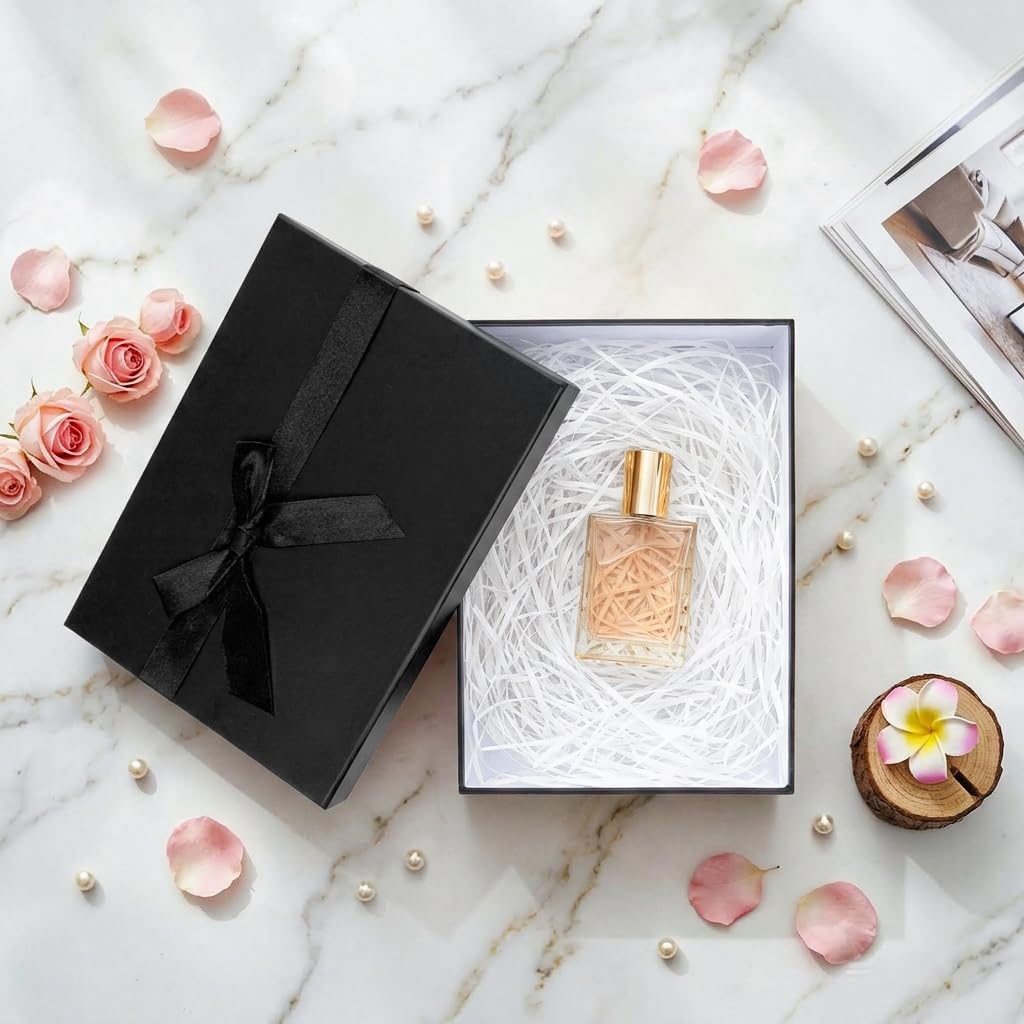 Black Gift Boxes with Lids for Presents for Arrangements Flowers