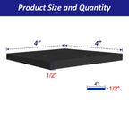 Foam Padding Sheets with Adhesive Backing - Self Stick Neoprene Insulation Foam,4 PCS 1/2 Inch Thick X 4 Inch Long X