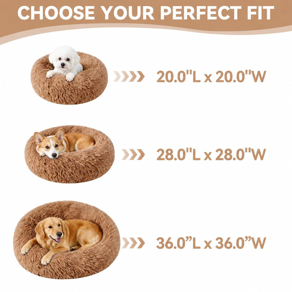Cat Beds for Indoor Cats, Washable 20" Donut Pet Bed for Small Dogs