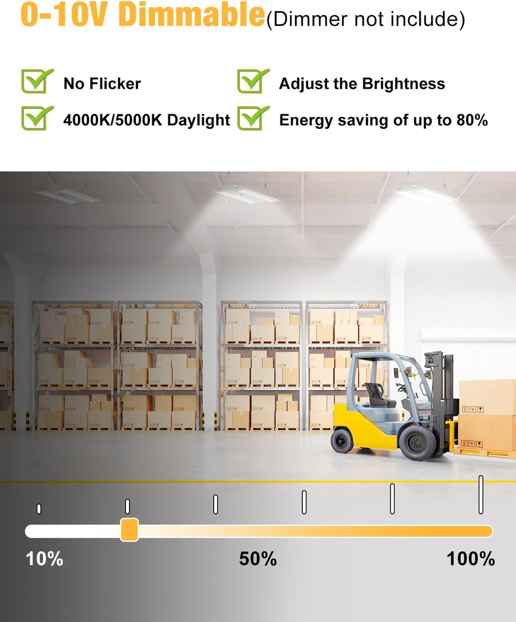 LED Linear High Bay Light 130W/104W/78W/52W&4000K/5000K Adjustable