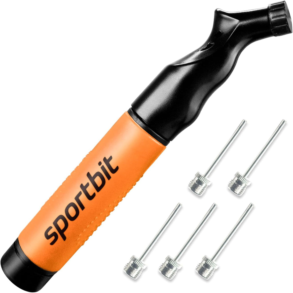 Ball Pump for Sports Balls - Push & Pull Inflating System - Hand Pump for Exercise Balls - Volleyball Pump