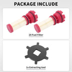 2Pcs Fuel Filter w/Removal Tool for Mercury Optimax Verado Outboard