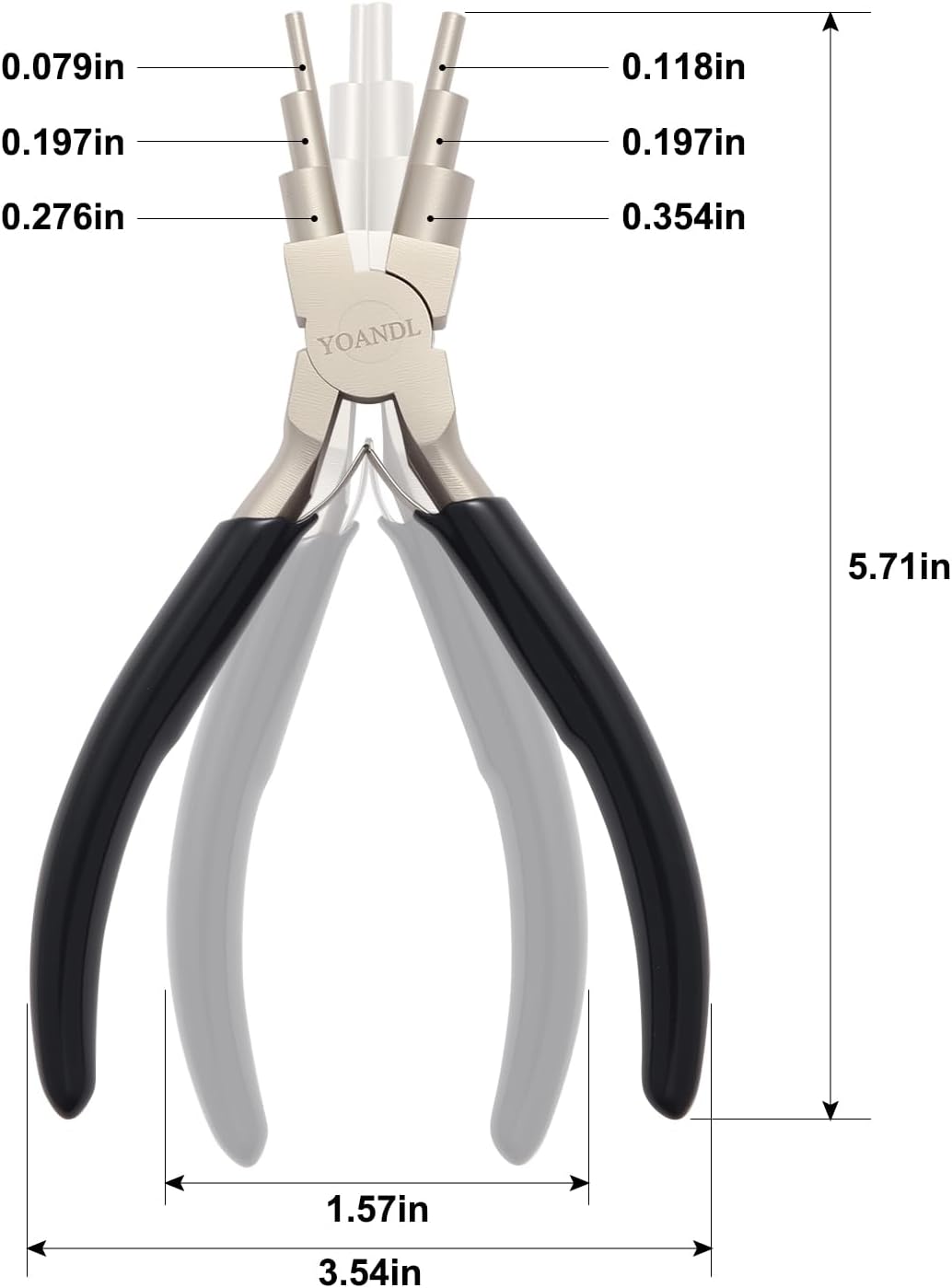 2-in-1 Jewelry Pliers & Wire Looping Tool | High-Carbon Steel, Bail Making Pliers, 2-9mm Adjustable Jaws